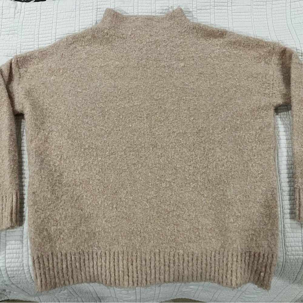 Joie Soft Taupe Mock Neck Sweater